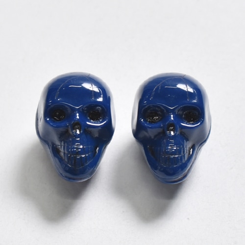 The Skull Valve Caps/Two Pieces（スカルバルブキャップ×2個）ブルー