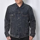 Customized Levi's Black Overdyed Trucker Jacket(�꡼�Х��� �ǥ˥ॸ�㥱�å�)�֥�å�/������L [y-1578]