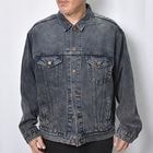 Customized Levi's Black Overdyed Trucker Jacket(�꡼�Х��� �ǥ˥ॸ�㥱�å�)�֥�å�/������XL���� [y-1579]
