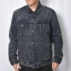 Customized Levi's Black Overdyed Trucker Jacket(�꡼�Х��� �ǥ˥ॸ�㥱�å�)�֥�å�/������XL [y-1580]