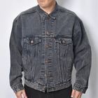 Customized Levi's Black Overdyed Trucker Jacket(�꡼�Х��� �ǥ˥ॸ�㥱�å�)�֥�å�/������XL���� [y-1584]