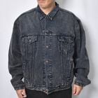 Customized Levi's Black Overdyed Trucker Jacket(�꡼�Х��� �ǥ˥ॸ�㥱�å�)�֥�å�/������XXL���� [y-1585]
