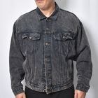 Customized Levi's Black Overdyed Trucker Jacket(�꡼�Х��� �ǥ˥ॸ�㥱�å�)�֥�å�/������XL���� [y-1589]