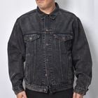 Customized Levi's Black Overdyed Trucker Jacket(�꡼�Х��� �ǥ˥ॸ�㥱�å�)�֥�å�/������M [y-1591]