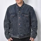 Customized Levi's Black Overdyed Trucker Jacket(�꡼�Х��� �ǥ˥ॸ�㥱�å�)�֥�å�/������XL���� [y-1592]