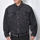 Customized Levi's Black Overdyed Trucker Jacket(�꡼�Х��� �ǥ˥ॸ�㥱�å�)�֥�å�/������XL���� [y-1596]