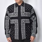 Towncraft��US/Cross Bandana Printed Flannel Shirt�ʥ����󥯥�եȡߥ��� �������Х���ʥ���ġ˥֥�å��ߥۥ磻�� [a-8720]