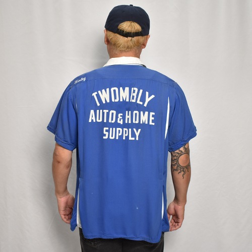 Vintage Bowling S/S Shirtʥܡ󥰥ġ˥֥롼/L [z-9170]