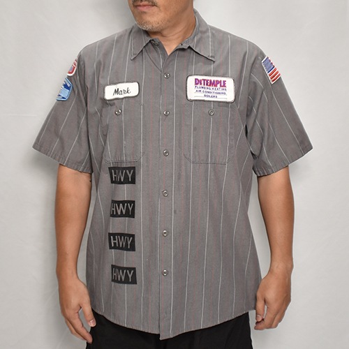 HWYUs/Limited Hand-Printed S/S Work Shirtʥ֥塼磻ߥ ġ˥㥳륹ȥ饤/L [y-0272]