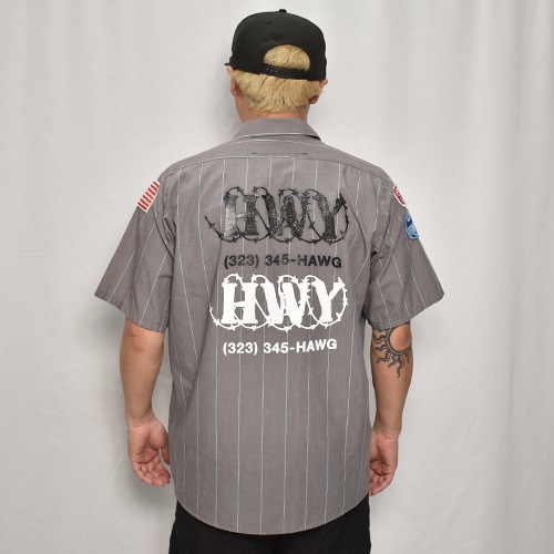 HWYUs/Limited Hand-Printed S/S Work Shirtʥ֥塼磻ߥ ġ˥㥳륹ȥ饤/L [y-0272]