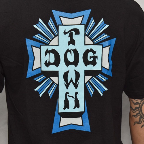 Dogtown/Cross Logo S/S T-Shirt�ʥɥå������� T����ġ˥֥�å��ߥ֥롼 [a-8165]