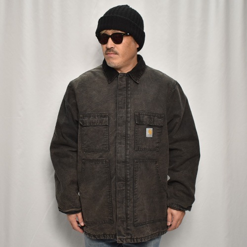 ��Carhartt/Duck Traditional Coat(�����ϡ��� �ȥ�ǥ�����ʥ륳����)�֥�å�/������XL���� [y-0848]