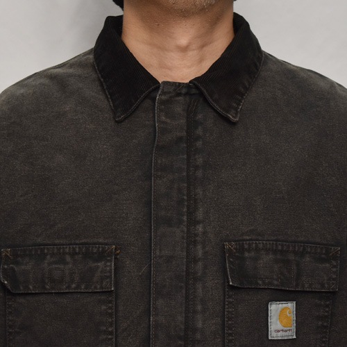 ��Carhartt/Duck Traditional Coat(�����ϡ��� �ȥ�ǥ�����ʥ륳����)�֥�å�/������XL���� [y-0848]