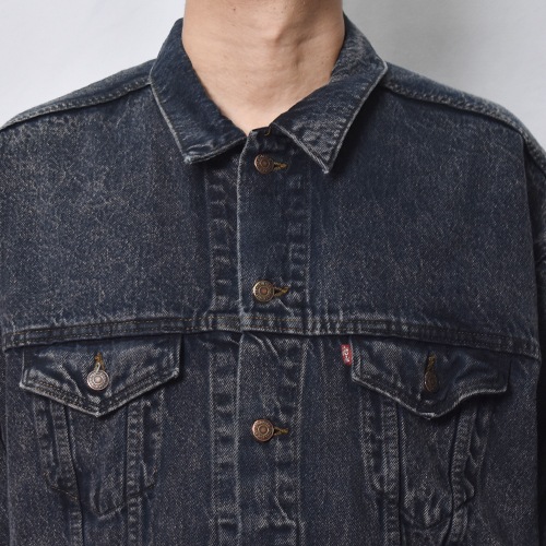 Customized Levi's Black Overdyed Trucker Jacket(リーバイス デニム
