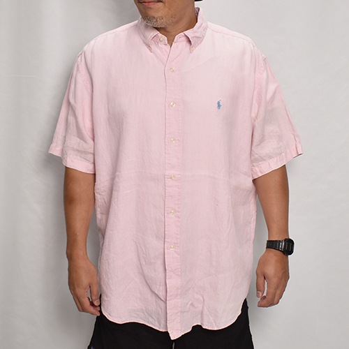 Polo Ralph Lauren/S/S Linen Shirtʥե ͥ󥷥ġ˥饤ȥԥ/XL [z-9113]