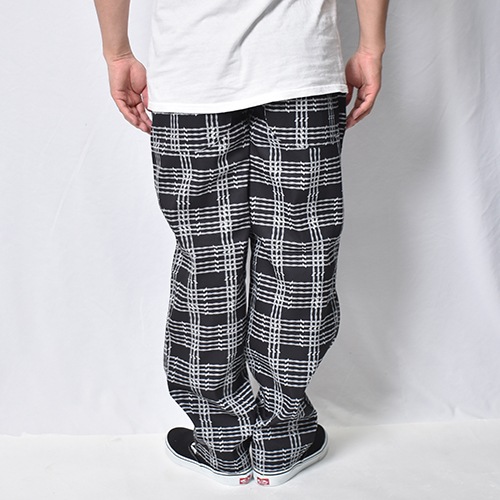 Barbed Wire Checked Easy Pants�ʥС��֥ɥ磻�䡼���������ѥ�ġ˥֥�å��ߥ��졼 [a-8501]