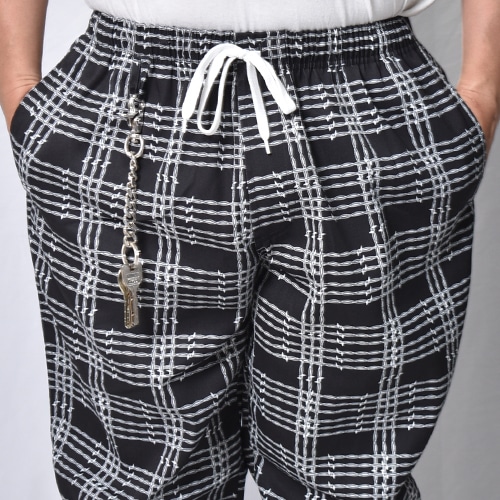 Barbed Wire Checked Easy Pants�ʥС��֥ɥ磻�䡼���������ѥ�ġ˥֥�å��ߥ��졼 [a-8501]