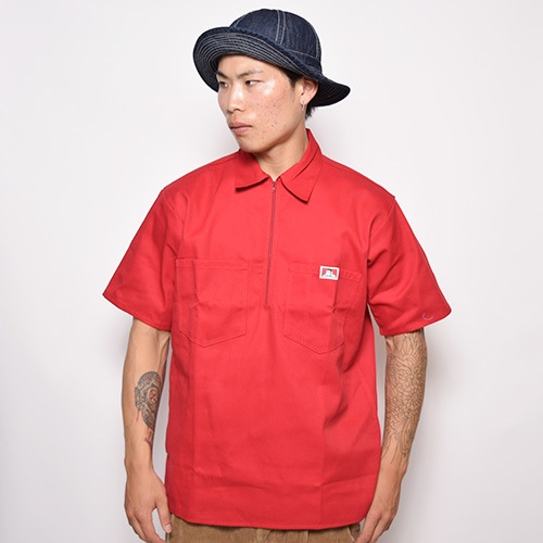 Ben Davis/S/S 1/2 Zip Work Shirtʥ٥ǥӥ ץ륪Сġ˥å [a-1805]