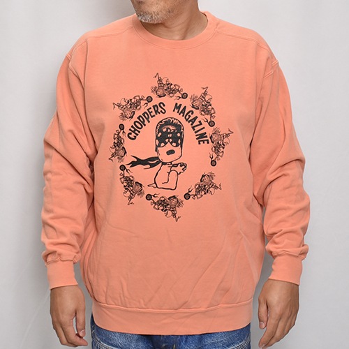 Choppers Magazine×US/Chopper Dogs Crew Neck Sweat Shirt