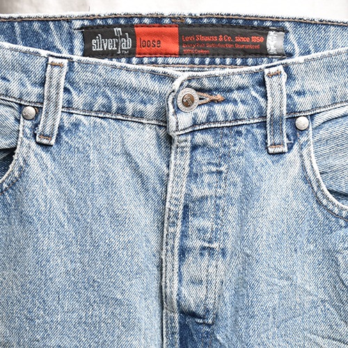 ��Levi's Silver Tab/Baggy Jeans�ʥ꡼�Х�������С����� �Х��������󥺡˥���ǥ���/������W34 [z-9977]