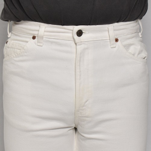 Levi's/550 White Denim Pants/Made in USAʥ꡼Х 550󥺡˥ۥ磻/W32 [y-0040]