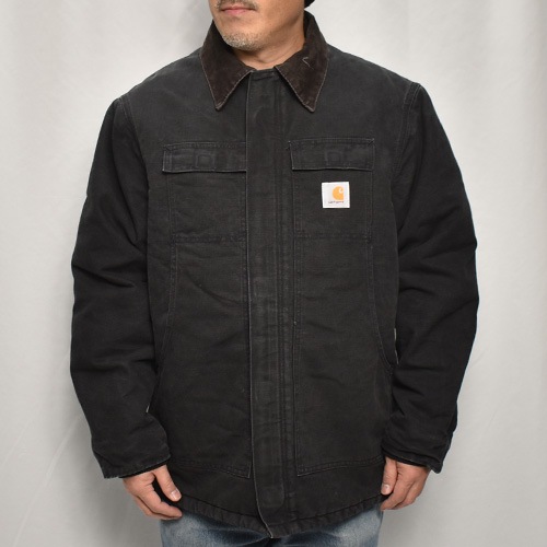 ��Carhartt/Duck Traditional Coat(�����ϡ��� �ȥ�ǥ�����ʥ륳����)�֥�å�/������XL���� [y-0850]