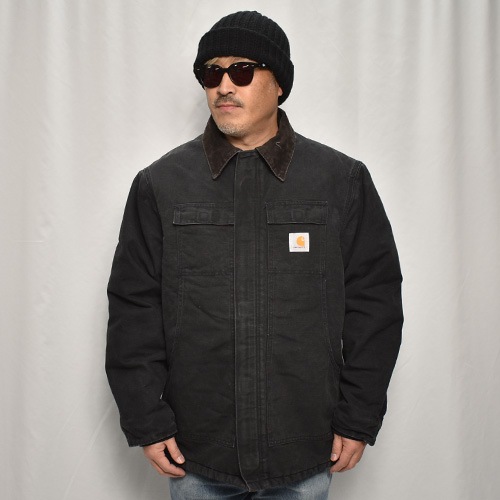 ��Carhartt/Duck Traditional Coat(�����ϡ��� �ȥ�ǥ�����ʥ륳����)�֥�å�/������XL���� [y-0850]