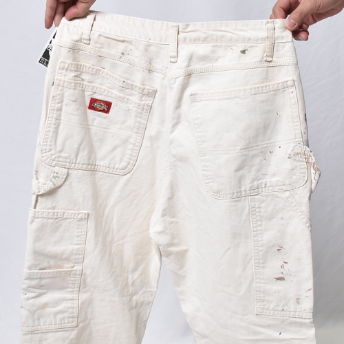 Dickies ディッキーズ　W32 リアルペイント　ホワイト　ペインターパンツ Dickies/White Drill Painter Pants（ディッキーズ ペインターパンツ