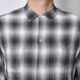 Towncraft/Ombre Checked L/S Rayon Shirt�ʥ����󥯥�ե� �����å�����ġ˥֥�å��ߥۥ磻�� [a-8525]