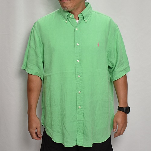 Polo Ralph Lauren/S/S Linen Shirtʥե ͥ󥷥ġ˥꡼/XL [z-9115]