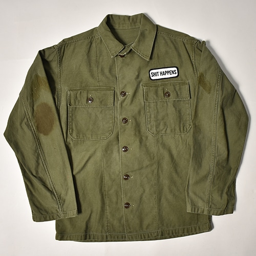 Us Customized US Army Shit Happens L/S Utility Shirt��US�����ߡ� �桼�ƥ���ƥ�����ġ˥��꡼��/����53cm [z-7303]