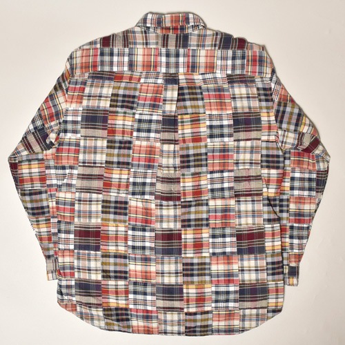 J.Crew/L/S Patchwork Shirtʥ롼 ѥåġ˥M [z-3393]
