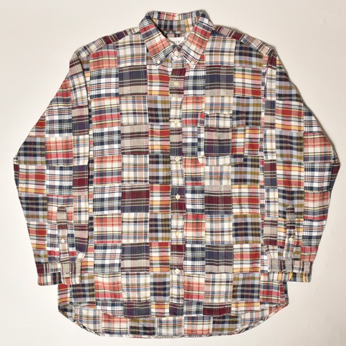 J.Crew/L/S Patchwork Shirtʥ롼 ѥåġ˥M [z-3393]