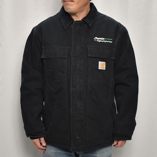 ��Carhartt/Duck Traditional Coat(�����ϡ��� �ȥ�ǥ�����ʥ륳����)�֥�å�/������L [y-0852]
