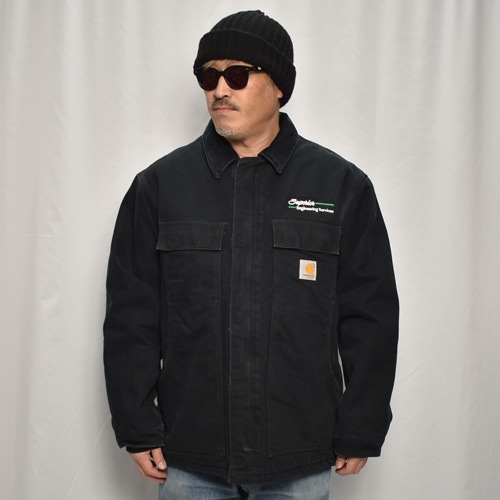 ��Carhartt/Duck Traditional Coat(�����ϡ��� �ȥ�ǥ�����ʥ륳����)�֥�å�/������L [y-0852]