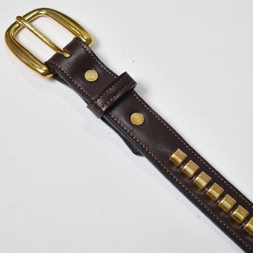 Tory Leather/1inch Bridle Leather Clincher Belt（トーリー スタッズ