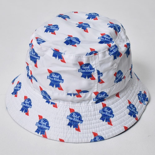 Pabst Blue Ribbon/Reversible Bucket Hat�ʥѥ֥��� ��С����֥�ϥåȡ˥֥롼��PBR���� [a-8658]