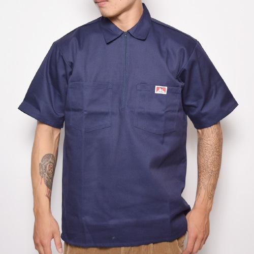 Ben Davis/S/S 1/2 Zip Work Shirtʥ٥ǥӥ ץ륪Сġ˥ͥӡ [a-1808]