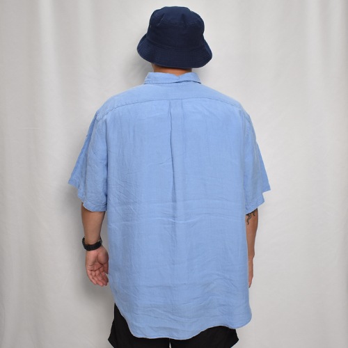 Polo Ralph Lauren/S/S Linen Shirtʥե ͥ󥷥ġ˥饤ȥ֥롼/2XL [z-9117]
