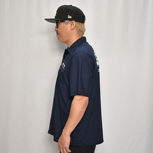 HWYUs/Limited Hand-Printed S/S Work Shirtʥ֥塼磻ߥ ġ˥ͥӡ/L [y-0278]