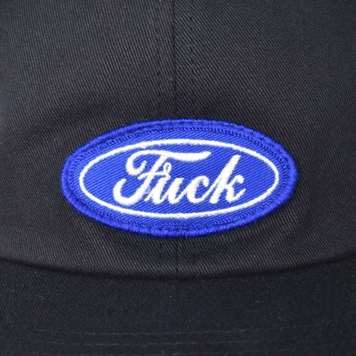 Fuck Logo Cotton Twill 6 Panel Cap�ʥե��å��ե����ɥ���åס˥֥�å� [a-8526]