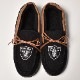 Las Vegas Raiders Official Sherpa Lined Corduroy Moccasins��LV�쥤������ ���ե������⥫����˥֥�å� [a-5452]