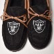 Las Vegas Raiders Official Sherpa Lined Corduroy Moccasins��LV�쥤������ ���ե������⥫����˥֥�å� [a-5452]