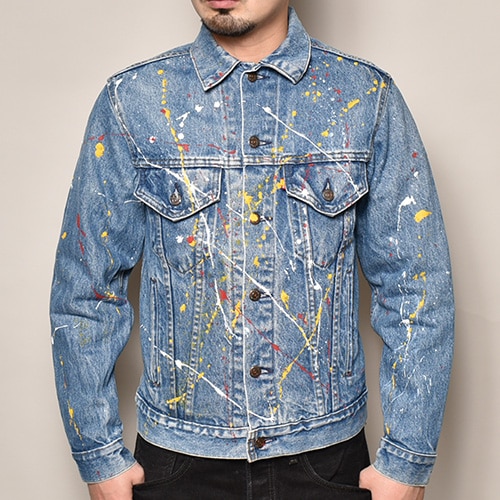 Levi'sUS/Painted Customized Denim Trucker Jacket(꡼Хߥ ڥȥǥ˥ॸ㥱å)ǥ/36R [z-3040]