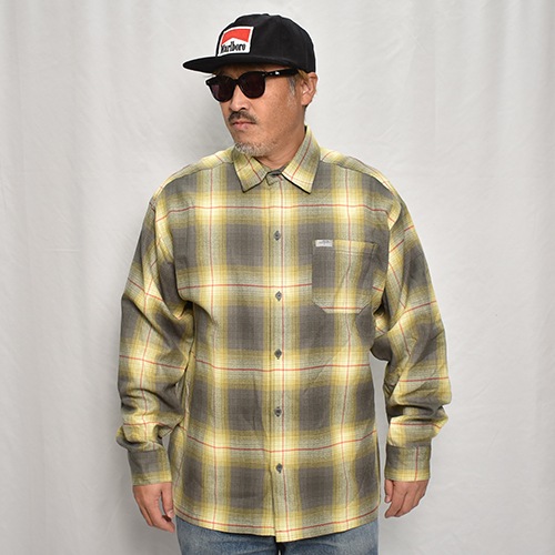 Cal Top��US/Customized Ombre Check L/S Shirt�ʥ����ȥåסߥ��� ����֥�����å�����ġ˥��������ߥ��졼 [a-7748]