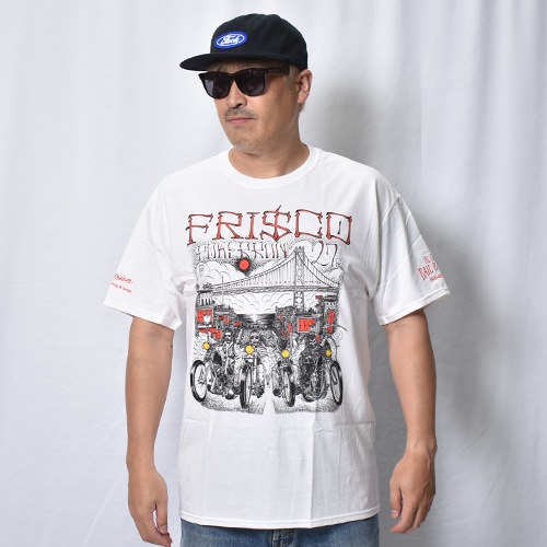 ヘルズエンジェルス　FRISCOロングスリーブ Mヴィンテージ Hells Angels Frisco/27th Poker Run S/S T-Shirt（ヘルズエンジェルス