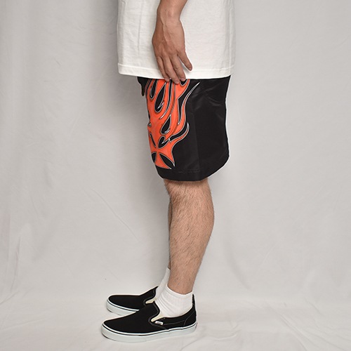Iron Cross Flames Amphibious Nylon Easy Short Pants�ʥե졼�ॹ�ʥ����󥤡��������硼�ȥѥ�ġ˥֥�å��ߥ�å� [a-7989]
