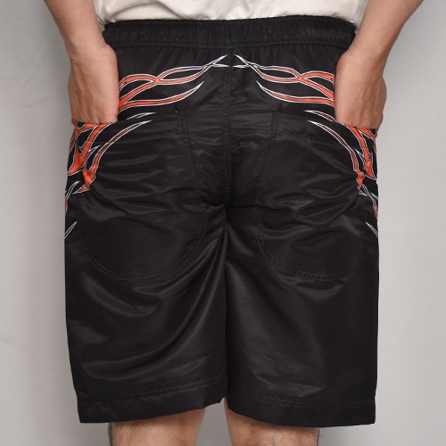 Iron Cross Flames Amphibious Nylon Easy Short Pants�ʥե졼�ॹ�ʥ����󥤡��������硼�ȥѥ�ġ˥֥�å��ߥ�å� [a-7989]