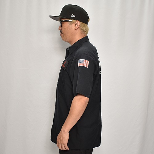 HWYUs/Limited Hand-Printed S/S Work Shirtʥ֥塼磻ߥ ġ˥֥å/L [y-0280]