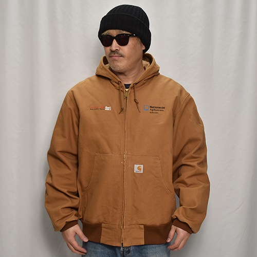 ��Carhartt/Hooded Duck Active Jacket (�����ϡ��� �ա��ɥ��㥱�å�)�����ϡ��ȥ֥饦��/������L [y-0855]
